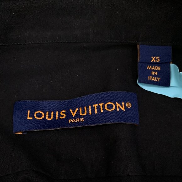 Louis Vuitton Black Cotton Long-Sleeved Single-Breasted Shirt With Pocket Logo L - Picture 2 of 8